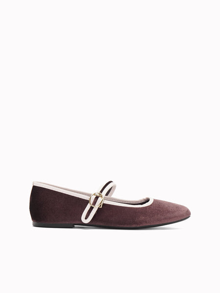 Bon Velvet Mary Jane Flats