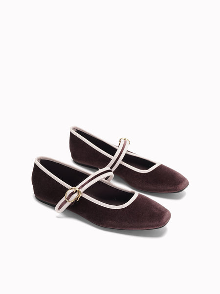 Bon Velvet Mary Jane Flats