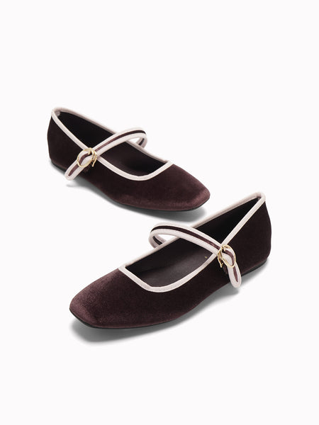 Bon Velvet Mary Jane Flats