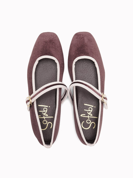 Bon Velvet Mary Jane Flats