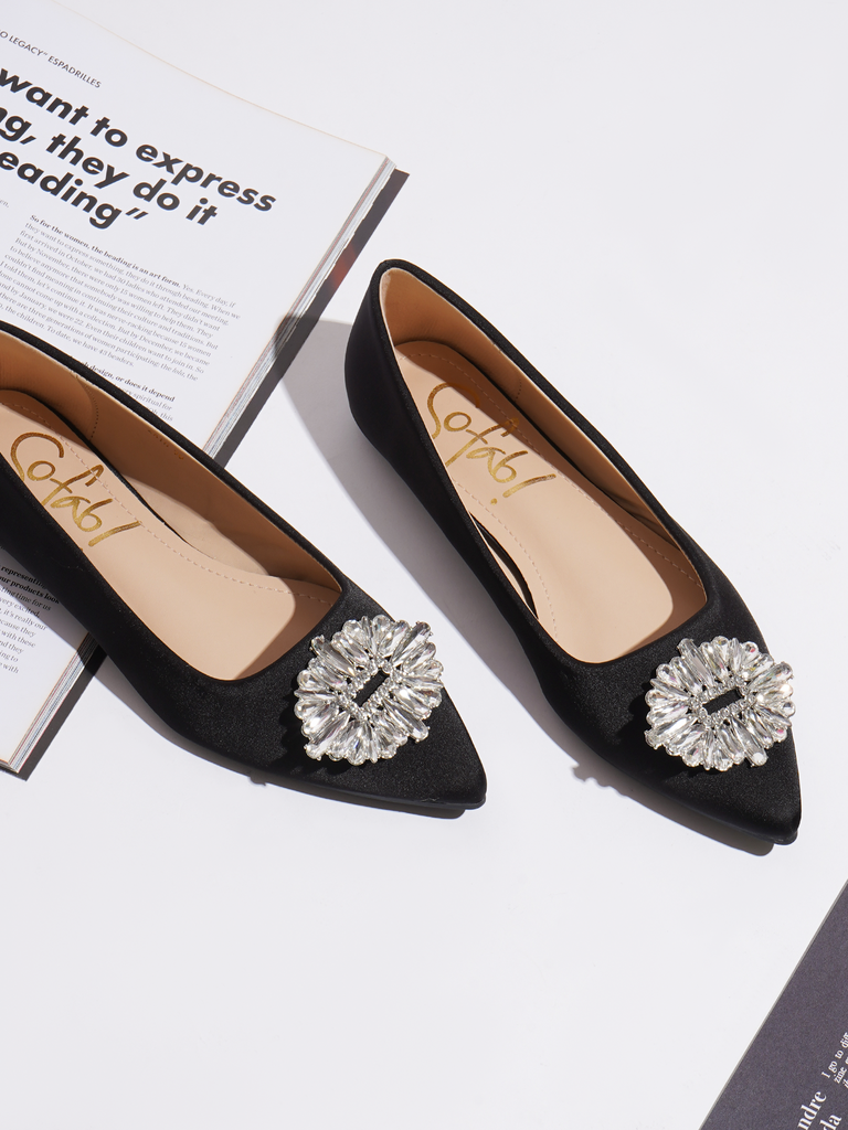So Fab Script Zain Flat Ballerinas – Sofab!